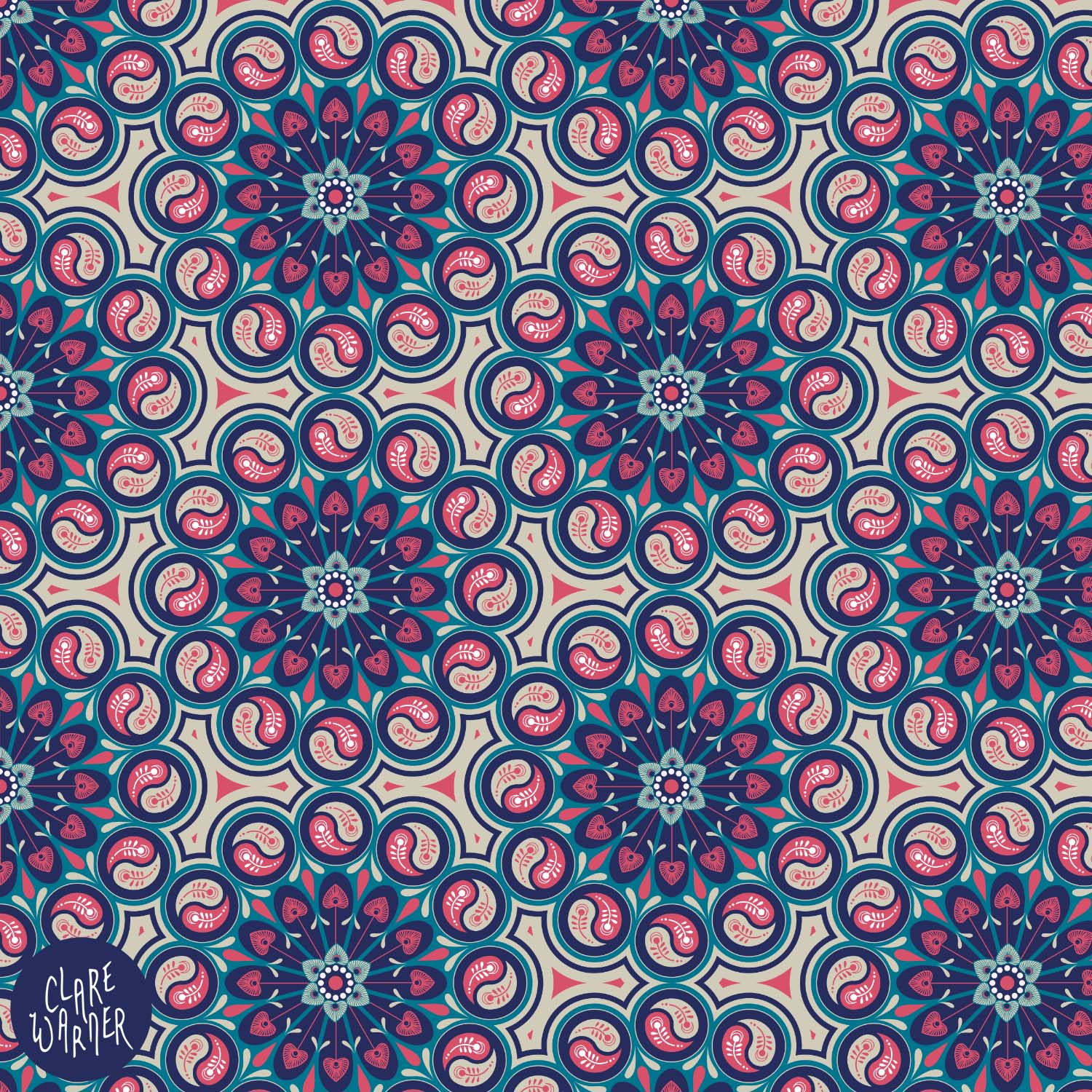 Mandala Moods pattern sample in twilight